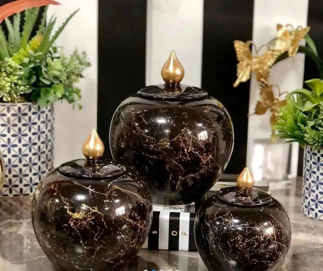 3 Piece Decorative Ceramic Flower Pot