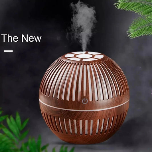 300ml Wood Grain round shape Air Humidifier