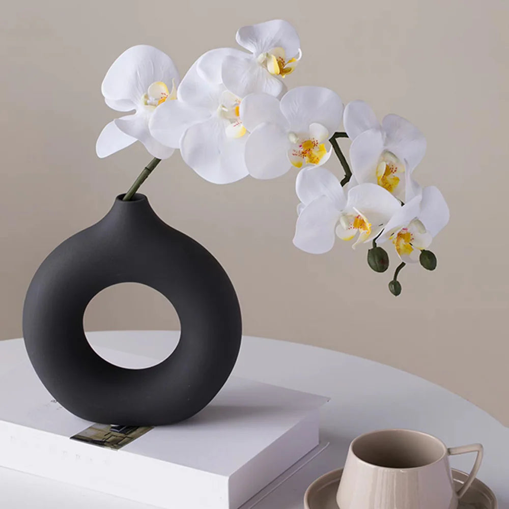 2 in 1, 14cm & 16cm Nordic Doughnut Flower Vase