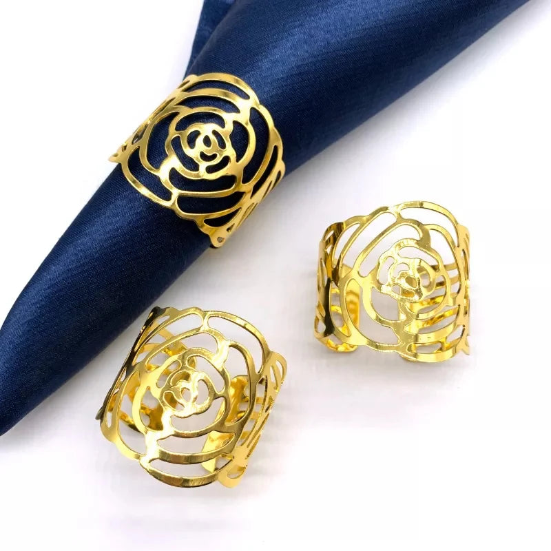 6pcs luxurious gold rings