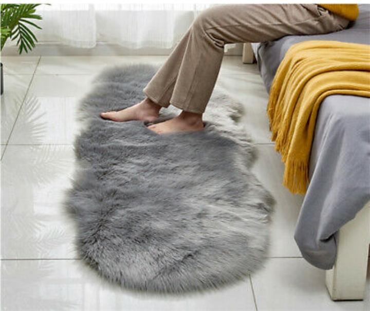 Dashboard/bedside faux fur rug