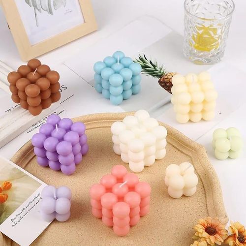 3D Non-stick Bubble Cube Candles Silicone Mold