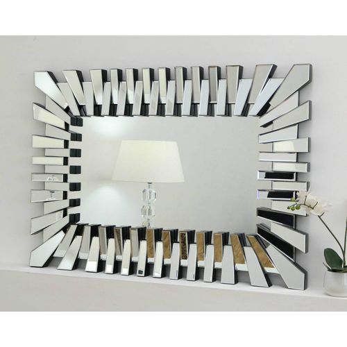 Rectangular Sunburst decor mirror