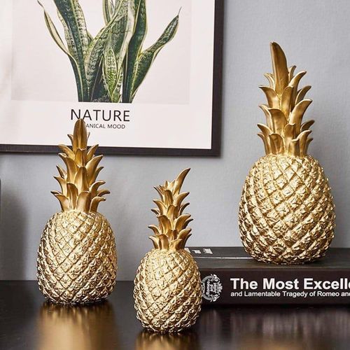 Decorative Golden Ceramic pineapple