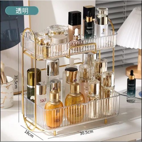 Acrylic Double layer cosmetic organizer