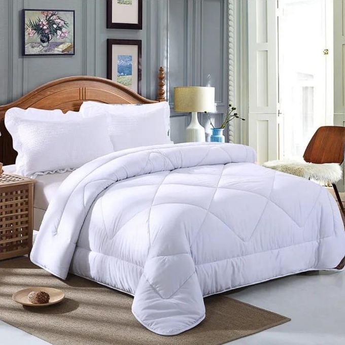 White Stripped Binded Duvet Cover Set