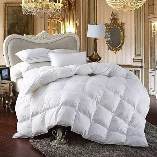 White Stripped Binded Duvet Cover Set