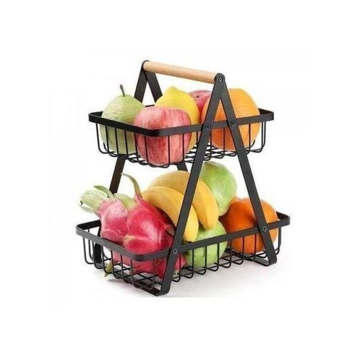 Metallic 2 layer multifunctional fruit rack