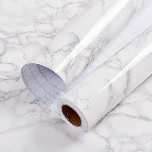 Self-adhesive marble contact paper