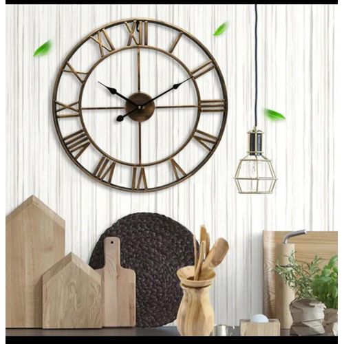 Nordic functional Round Metal Roman Numeral Wall Clocks.