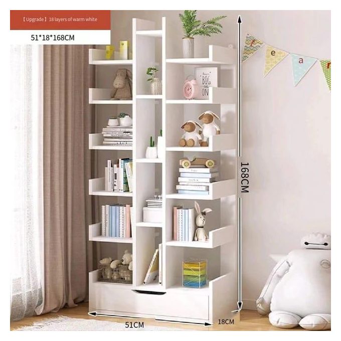 Big Multipurpose Bookshelf With Lower Drawer