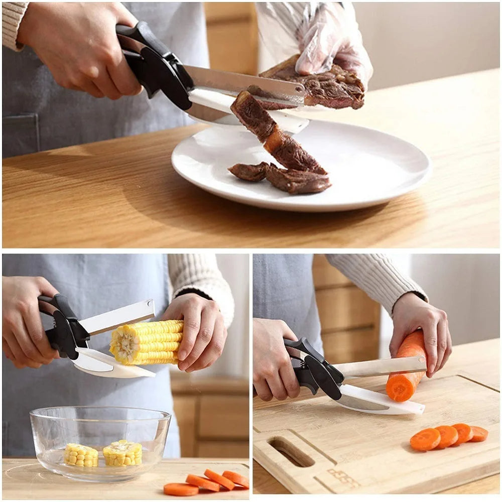 2 in 1 Cutting Board Shaped Kitchen Scissors