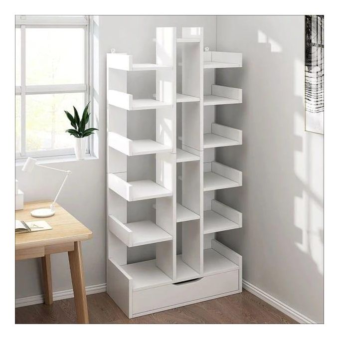 Big Multipurpose Bookshelf With Lower Drawer