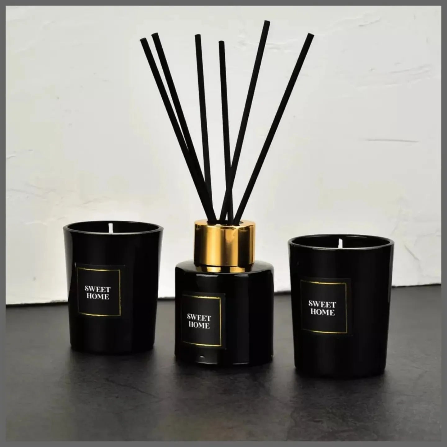 Home Fragrance Flameless Scents 50ml Reed Diffuser & 2pc scented candles