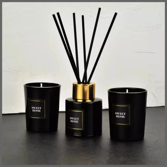 Reed Diffuser + 2 Scented Candle set