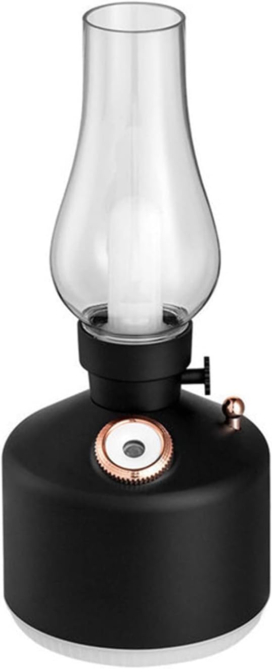 Rechargeable retro lamp with cool mist humidifier