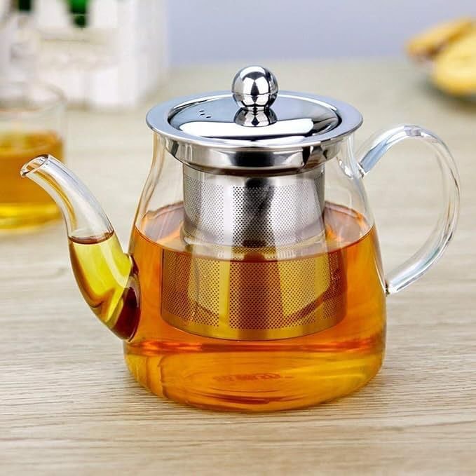 Borosilicate glass tea pot with infuser