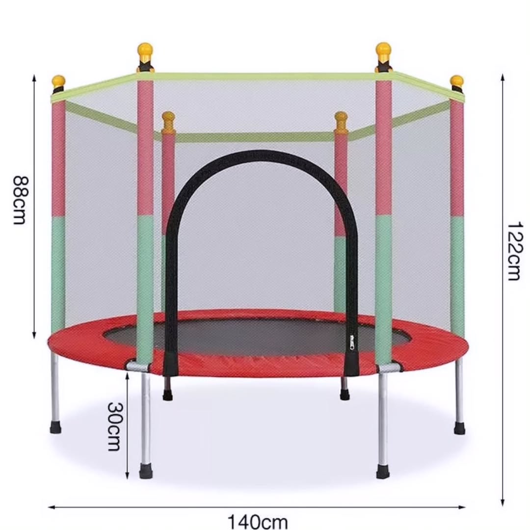 140 cm Trampoline with Safety For Indoor And Outdoor with Enclosure Net