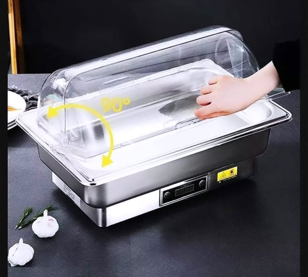 Buffet Warming Tray Chafing Dish High Grade Stainless Steel Chafer Complete Set Buffet Warmer Electric Heating