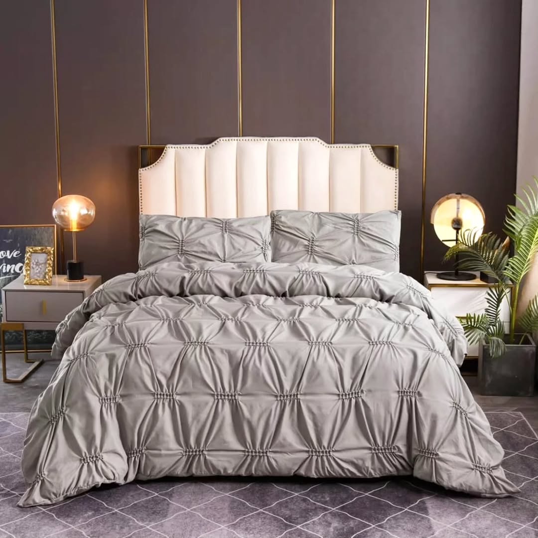 3pc Double Pinch Pleat Duvet cover set