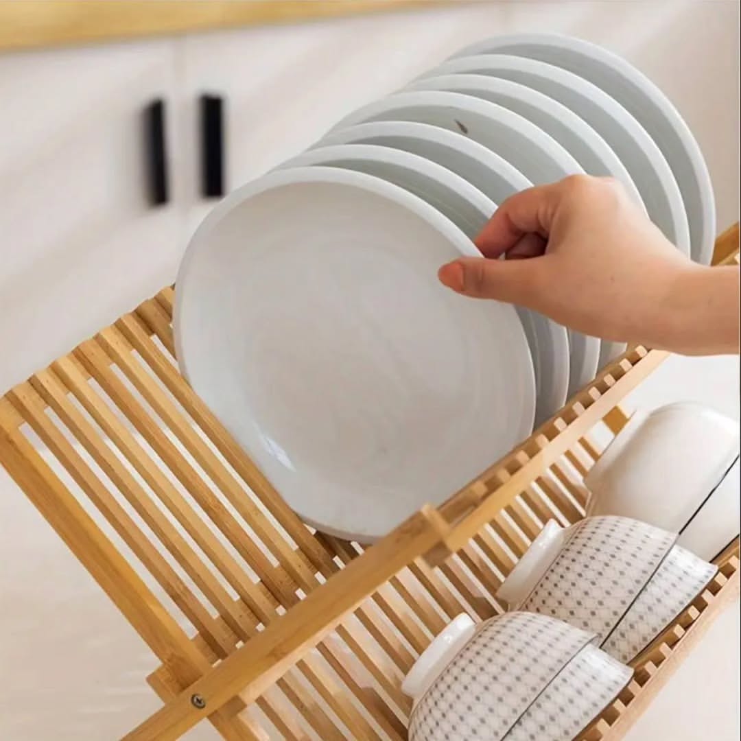 Foldable Bamboo dish rack