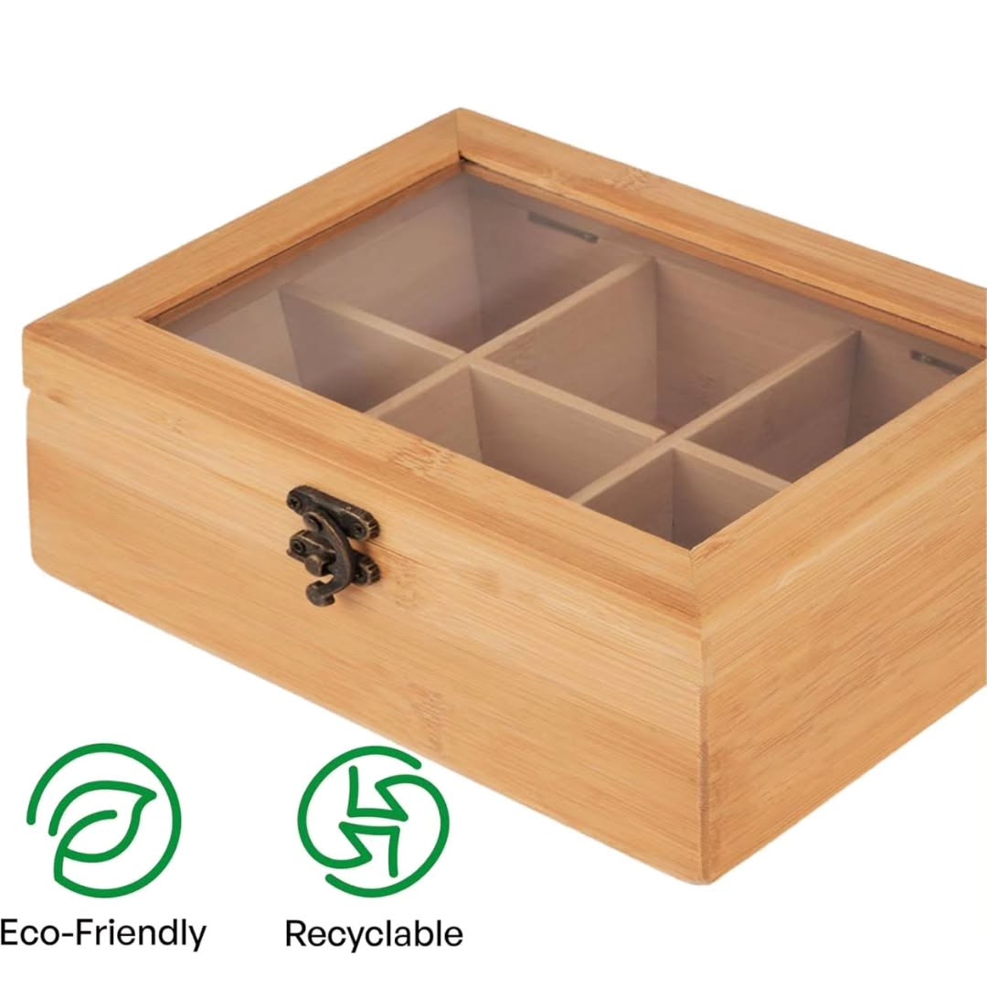 Bamboo Tea Bag Organizer