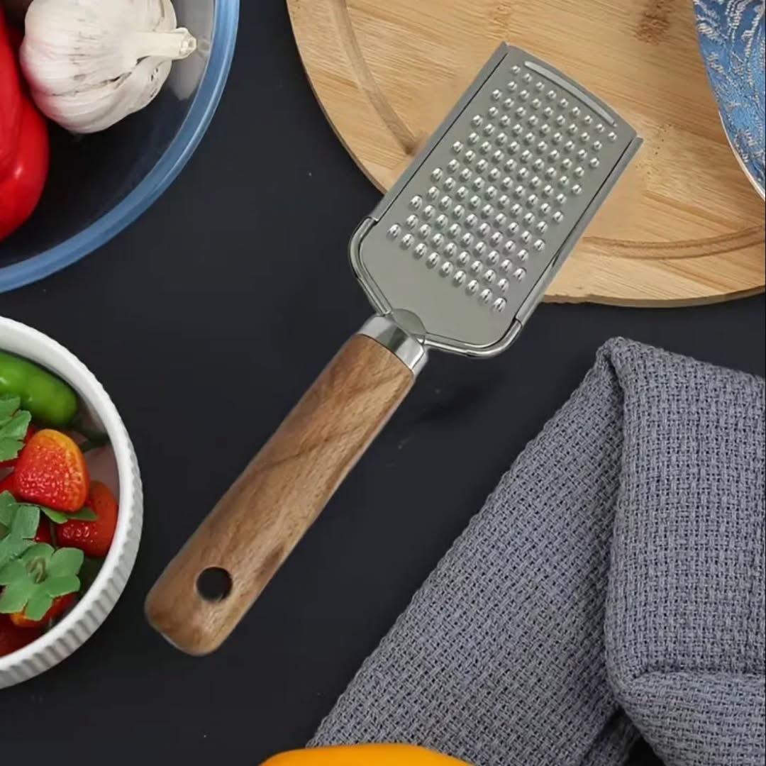 Multipurpose grater With wooden handle