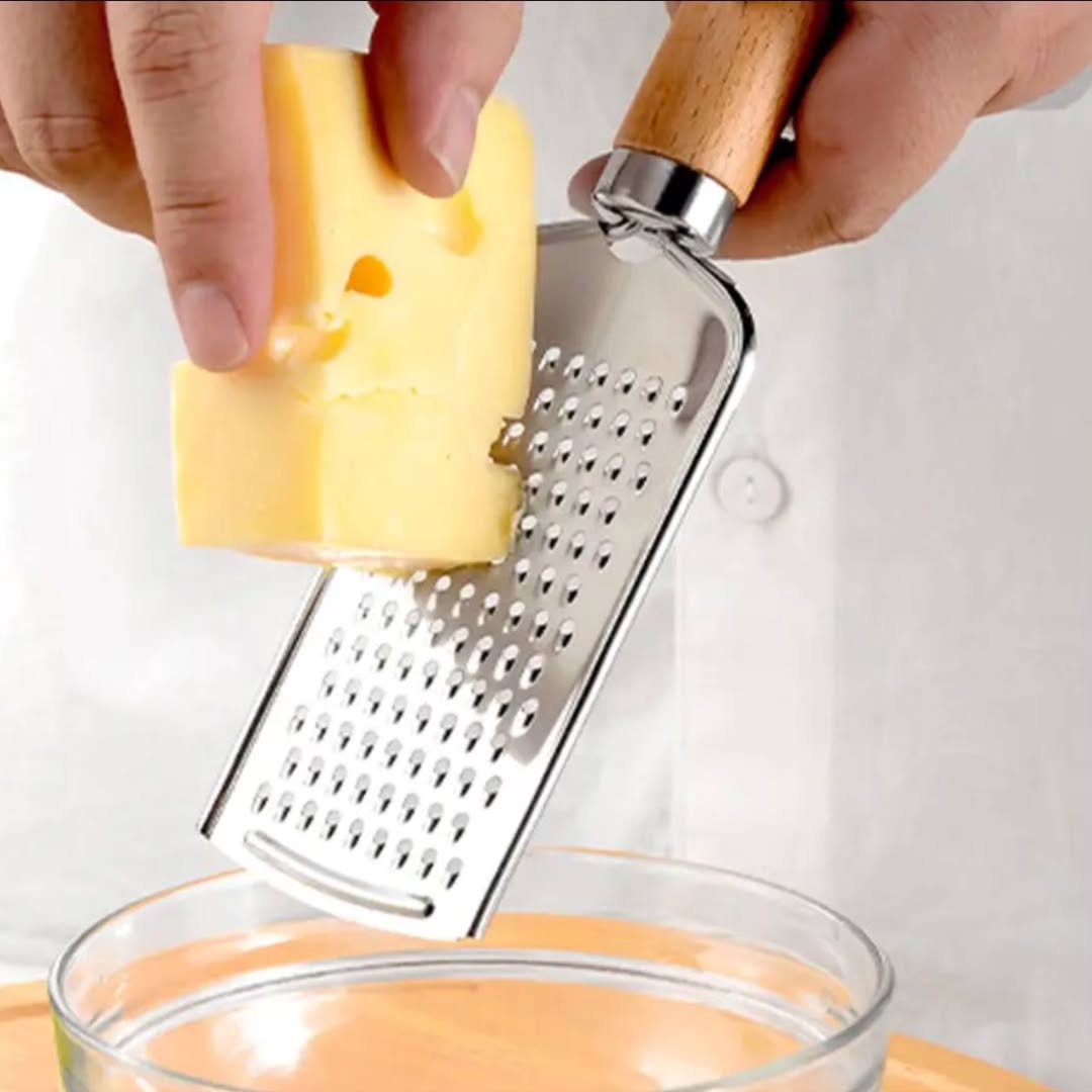 Multipurpose grater With wooden handle