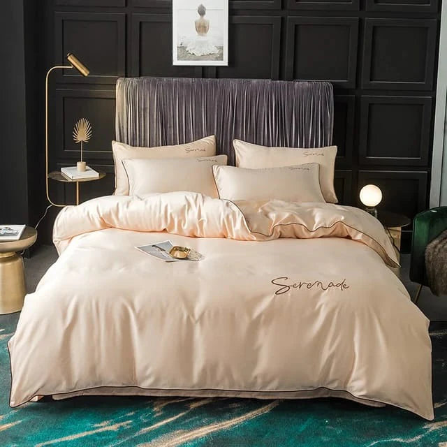 6pc Luxury Silk Comforter Bedding set