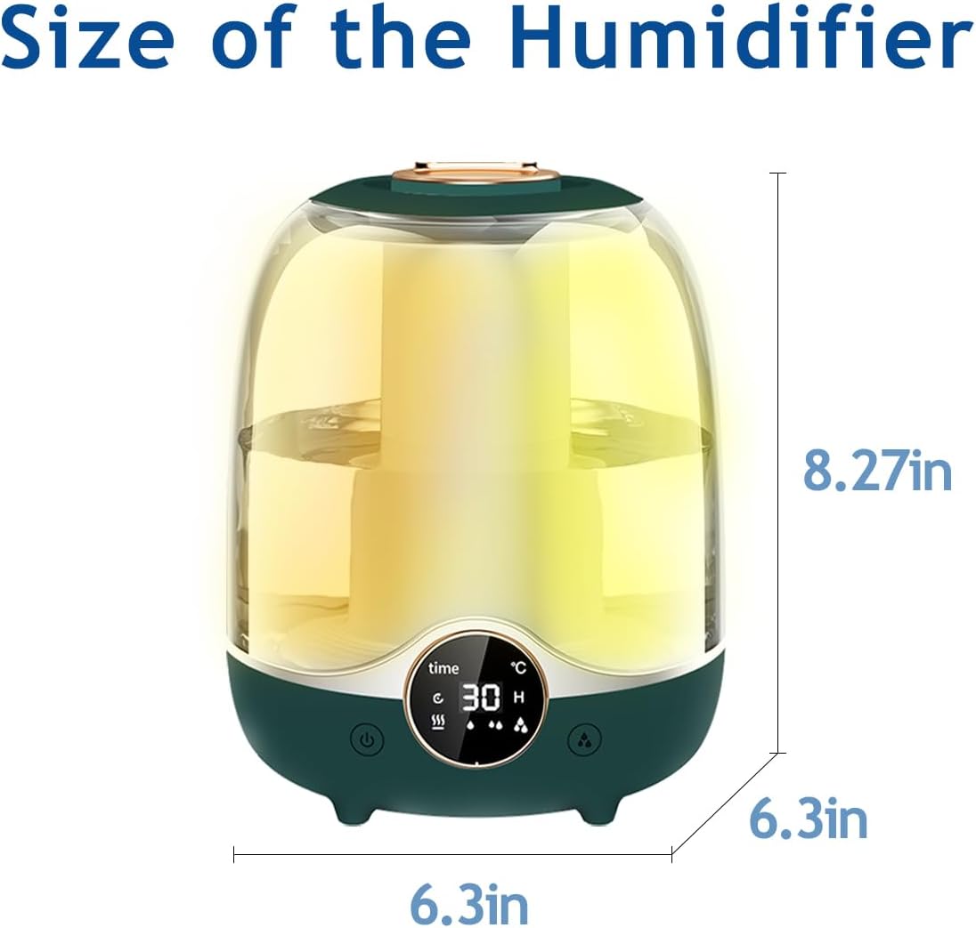 3L Large-capacity Humidifier Large Fog Volume Double Non Transparent Humidifier Warm Color