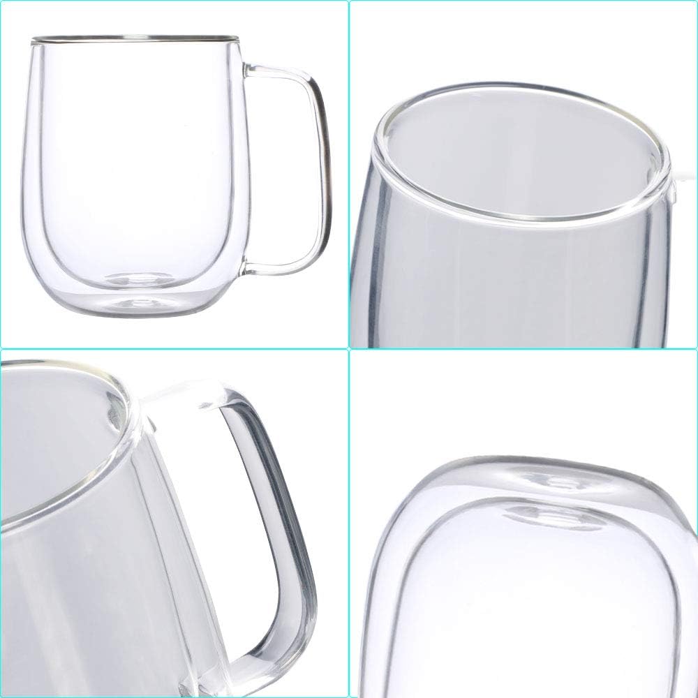 6pcs 400ml Heat Resistant Double Walled Mug