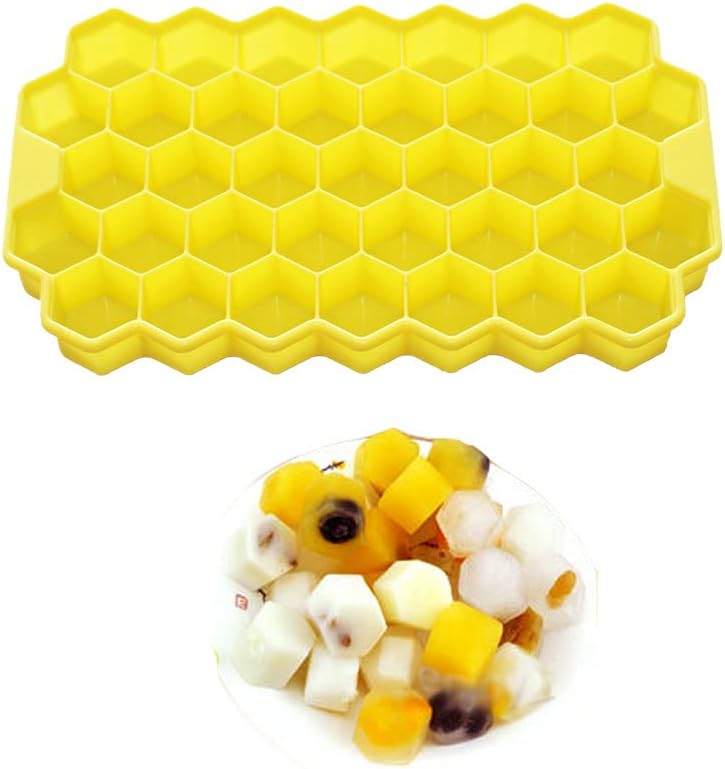 Reusable honeycomb silicone ice cube mold