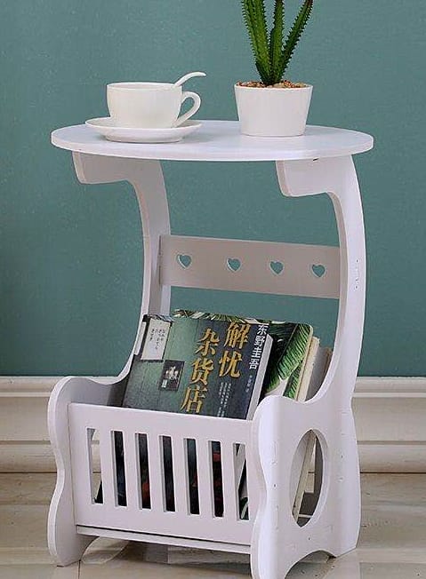 Bedside magazine table