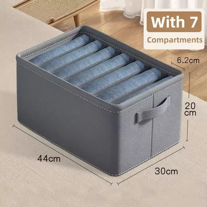 Wardrobe Clothes Organizer, Foldable Jeans Drawer Closet Organizer