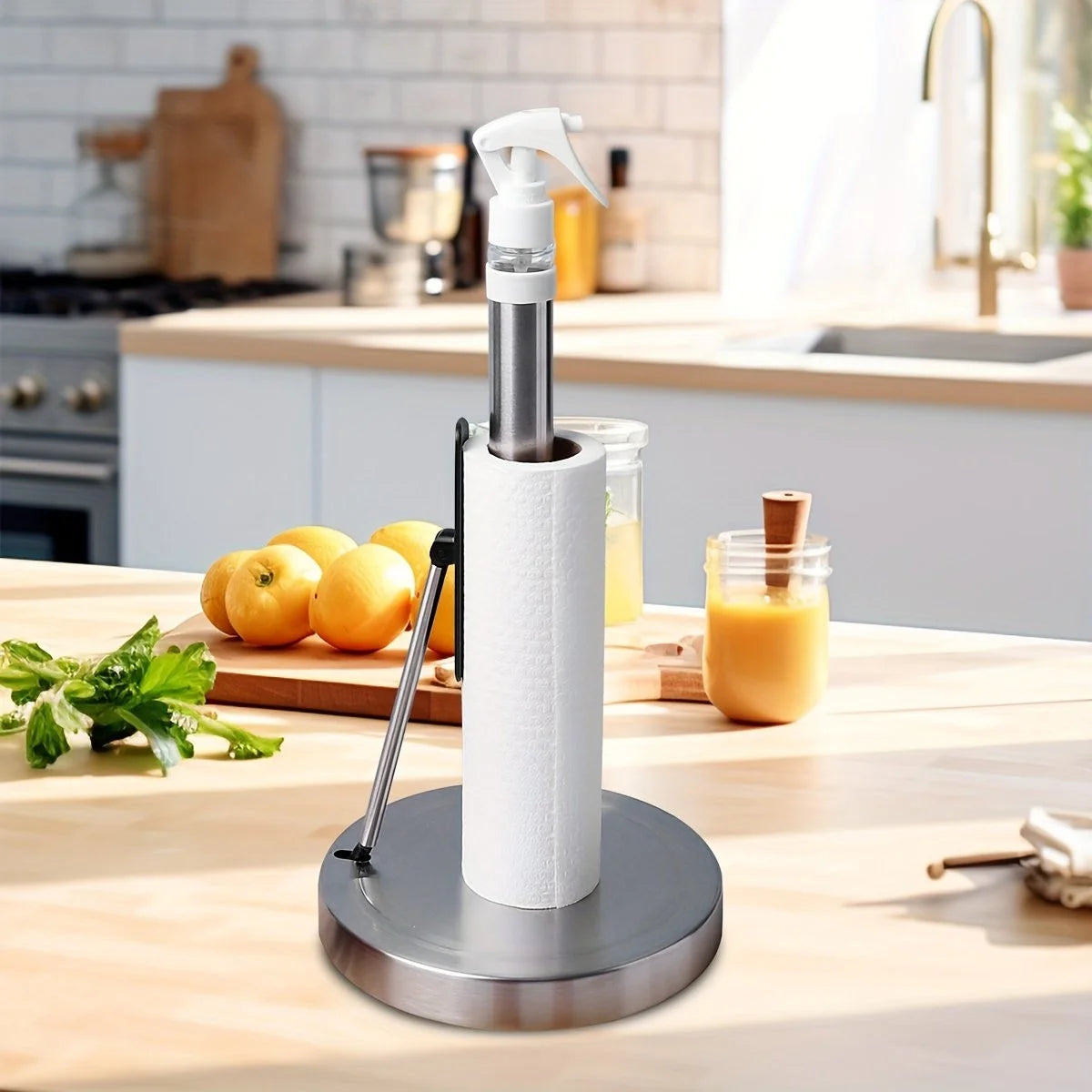 2 in 1 paper Stainless Steel Kitchen Paper Towel Holder