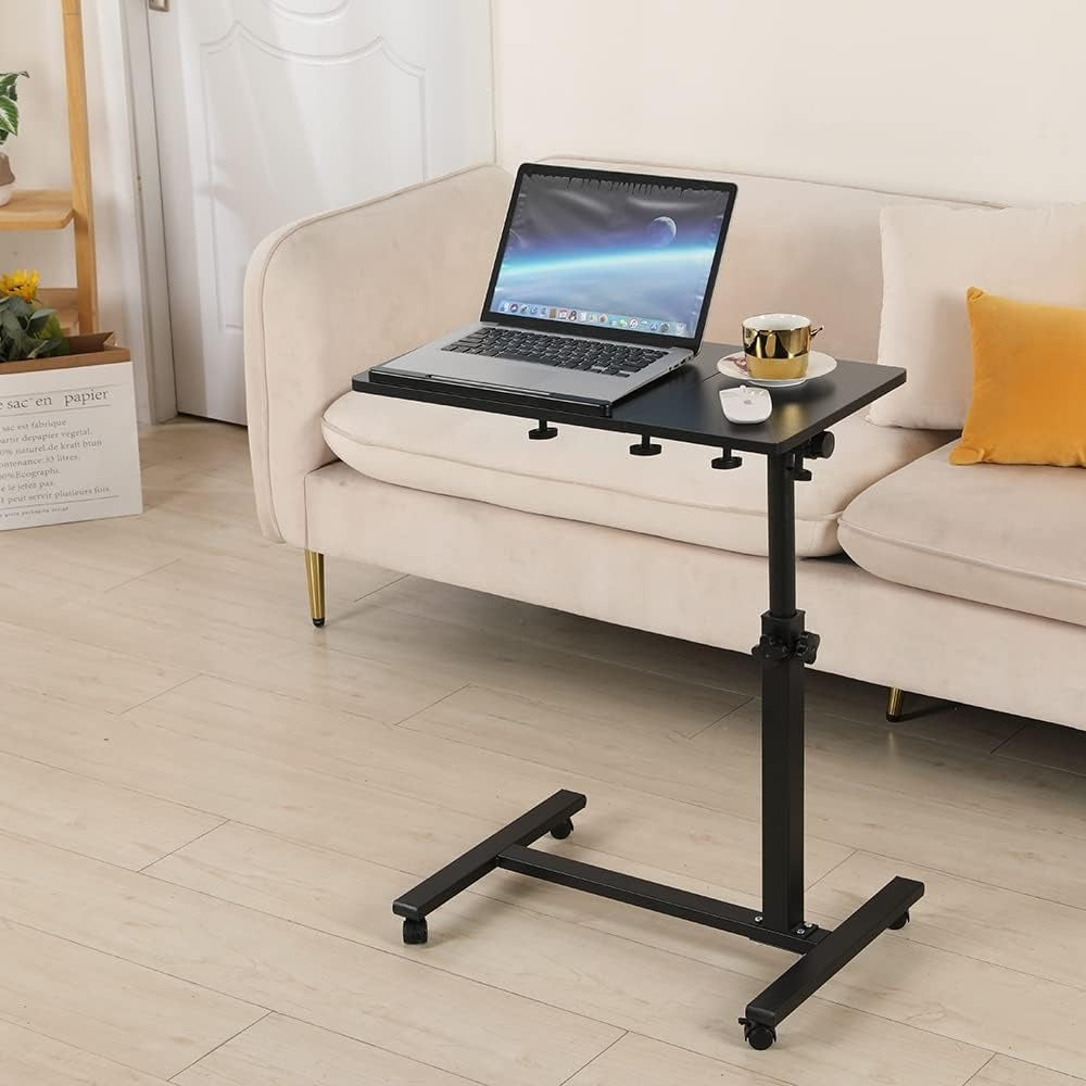 Movable Portable Adjustable Height Laptop Computer Desk Table Home Office Bed Tray Bed Table Lazy Bedside Table