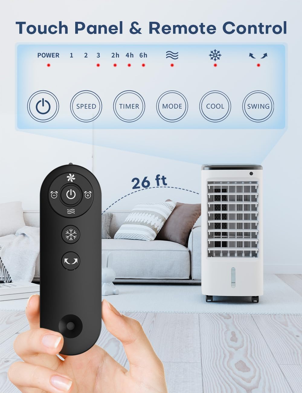 Remote control Air Cooler Smart Ac Mist Air Conditioner Evaporative Cooler Air Cooler 10L