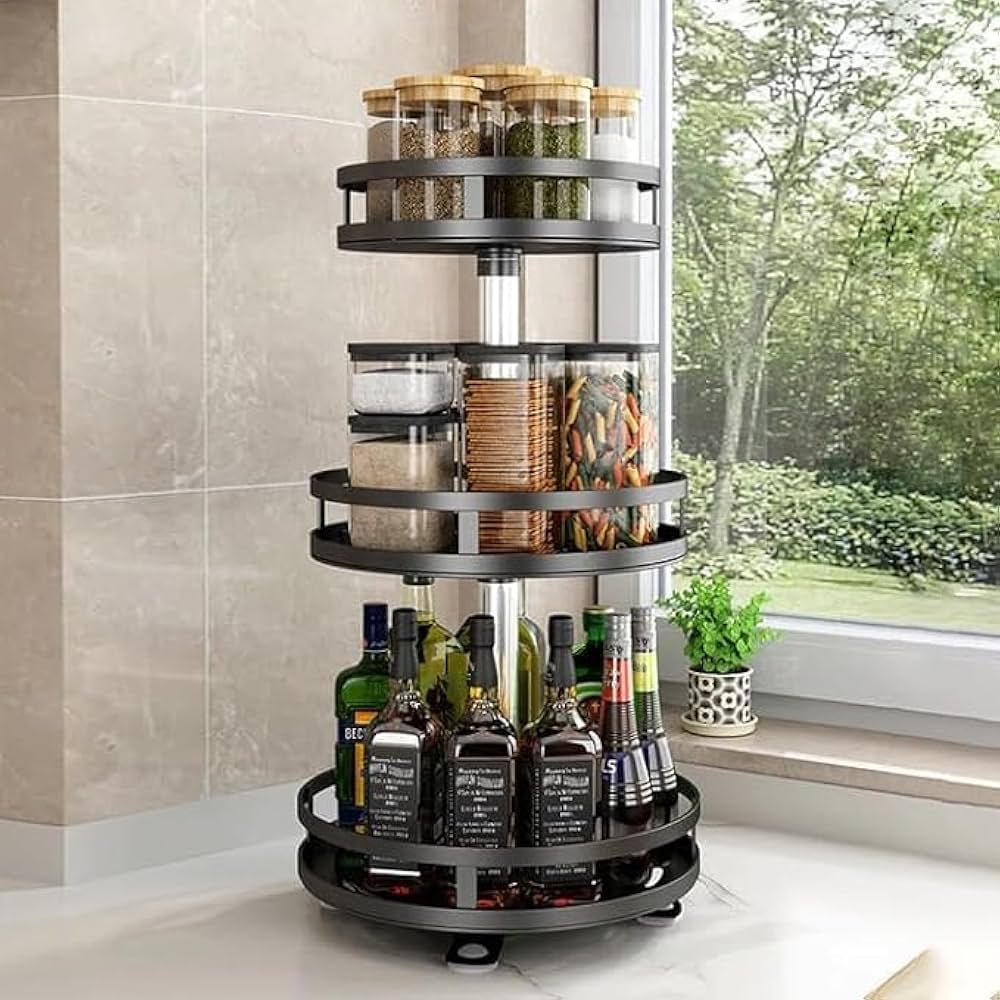 3 Tier Multipurpose Rotating Spice Rack