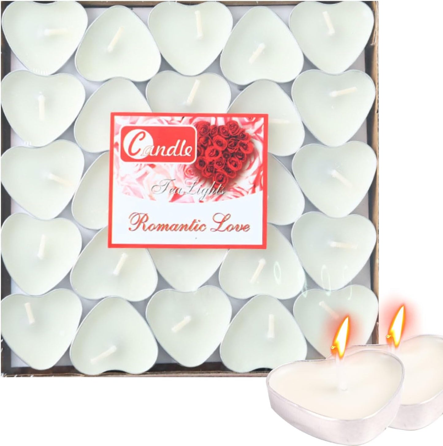 20pcs Scented Heart Shaped Candles