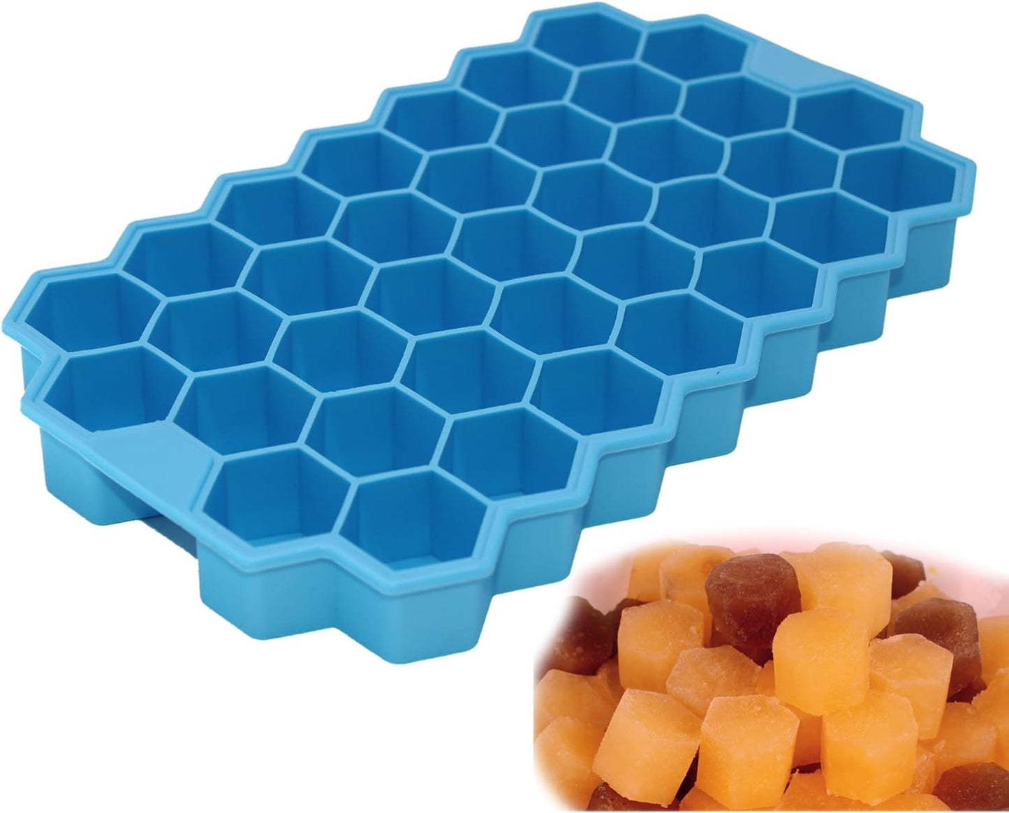 Reusable honeycomb silicone ice cube mold