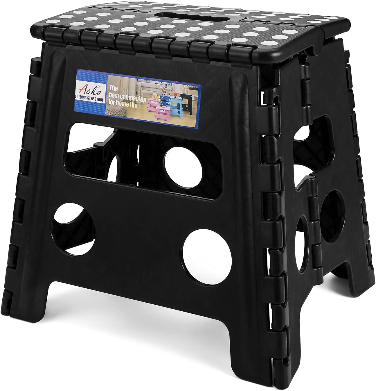 Folding Step Stool Foldable for Adults and Kids Heavy Duty Stepping Stool with Handle