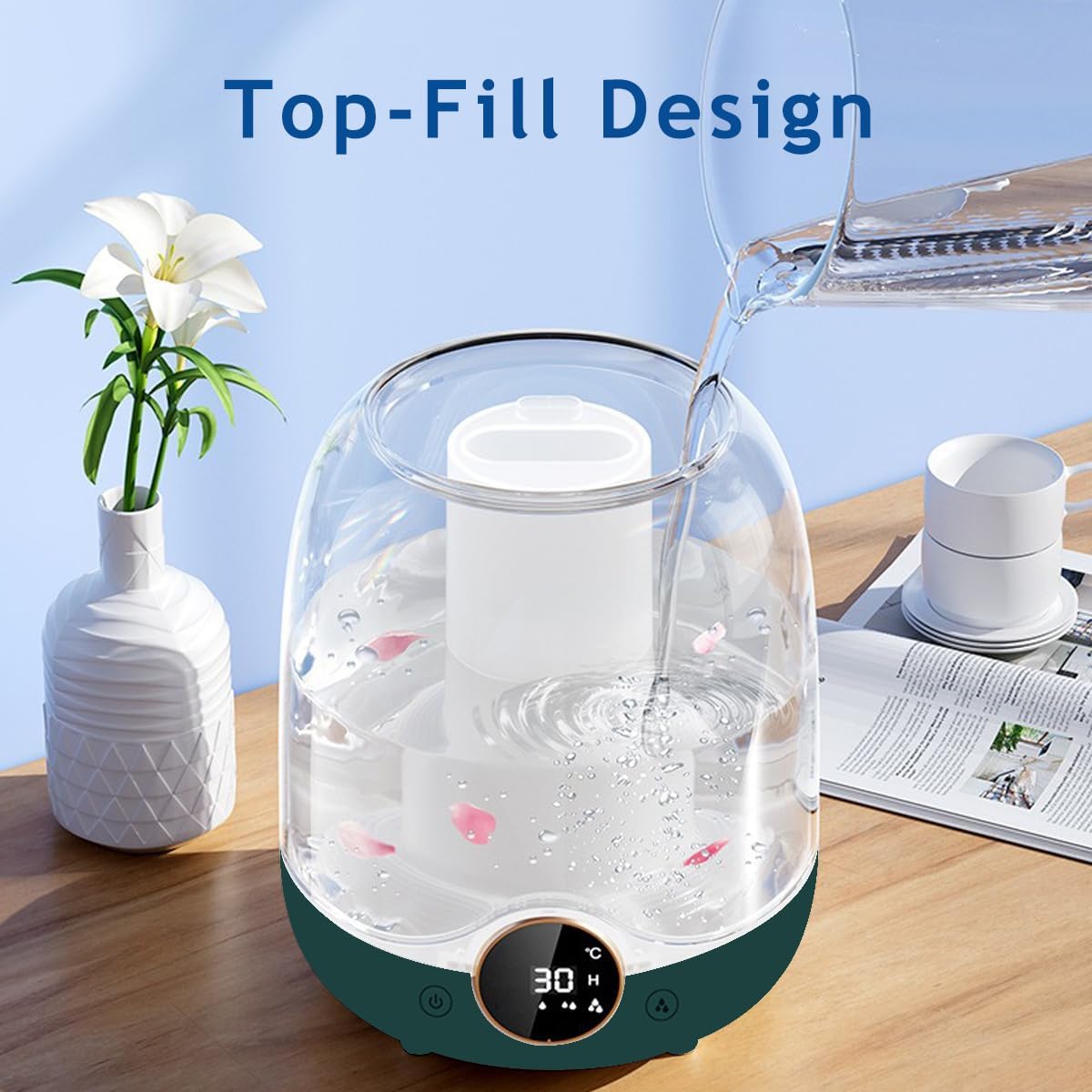 3L Large-capacity Humidifier Large Fog Volume Double Non Transparent Humidifier Warm Color