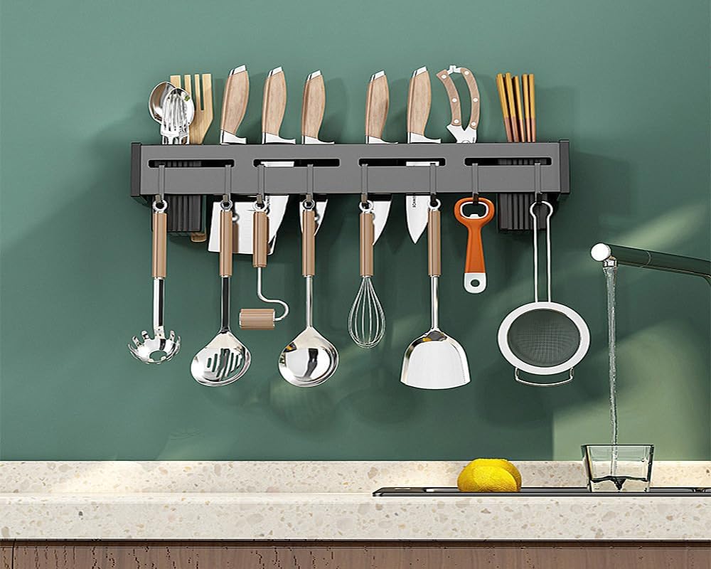 Multipurpose kitchen knife, spoon, forks storage rack