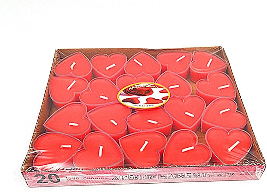 20pcs Scented Heart Shaped Candles