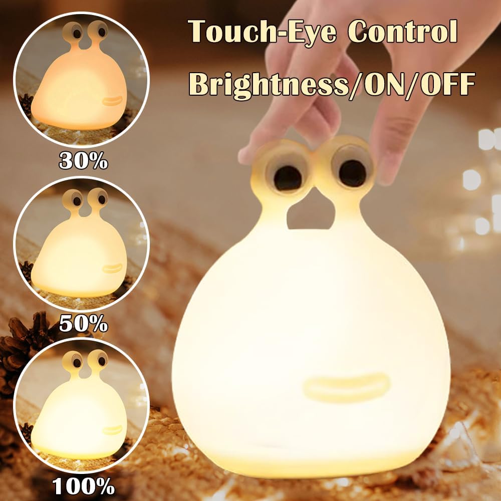 Cartoon silicone slug sleeping bedroom lamp