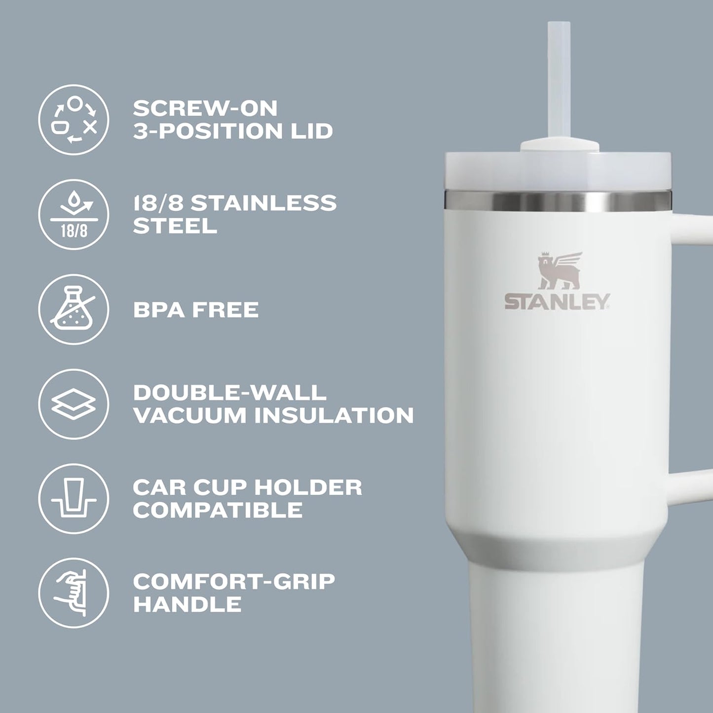 Stanley Quencher H2.0 Flow State 1.2L Stainless Steel Tumbler Original