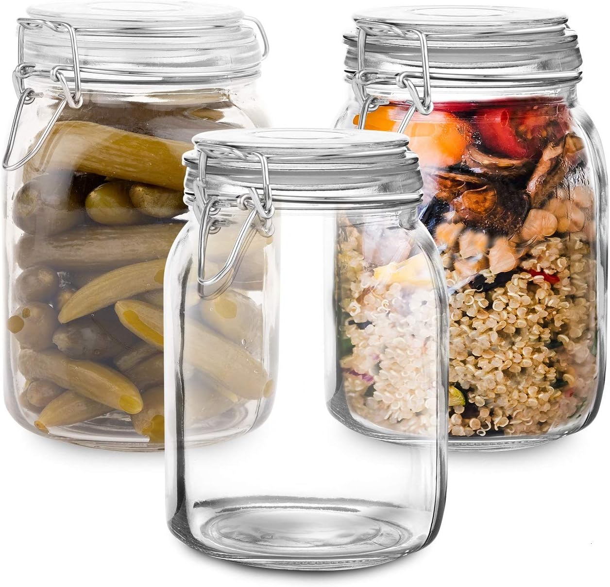 3pcs Airtight glass mason jar