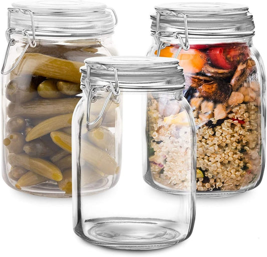 3pcs Airtight glass mason jar