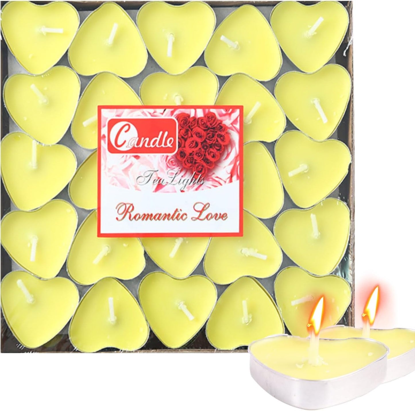 20pcs Scented Heart Shaped Candles