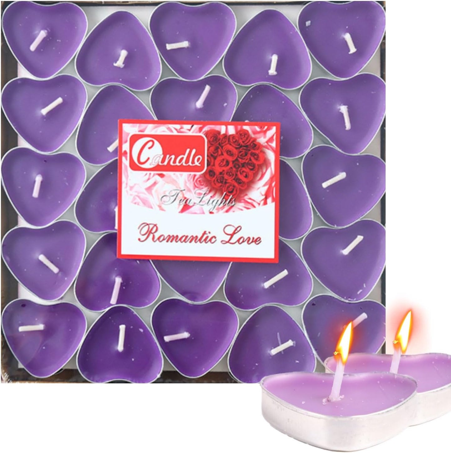 20pcs Scented Heart Shaped Candles